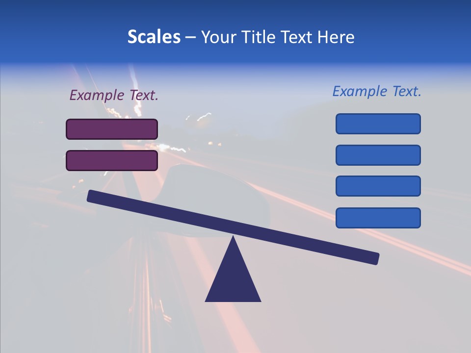 Cityscape Blur Automobile PowerPoint Template