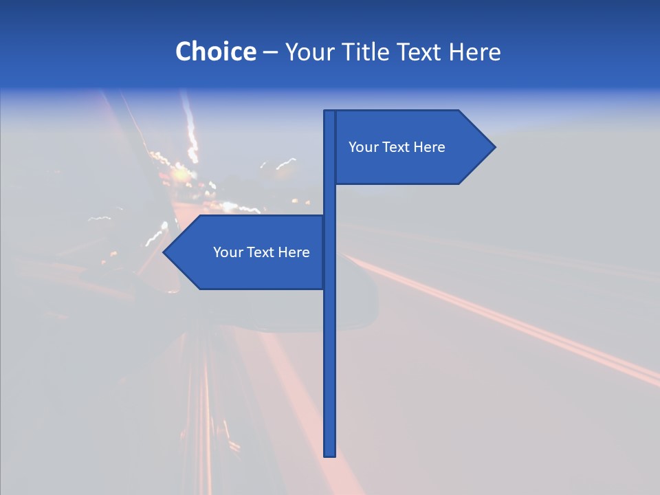 Cityscape Blur Automobile PowerPoint Template