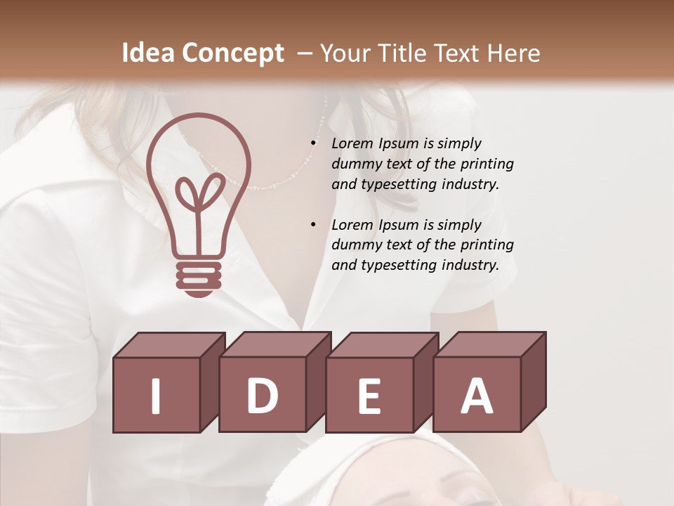 Clean Female Cosmetology PowerPoint Template
