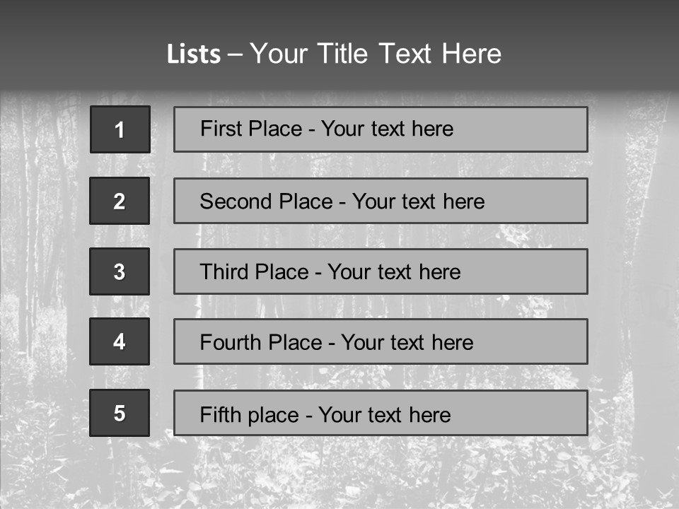 Scenery Grove Sunlit PowerPoint Template