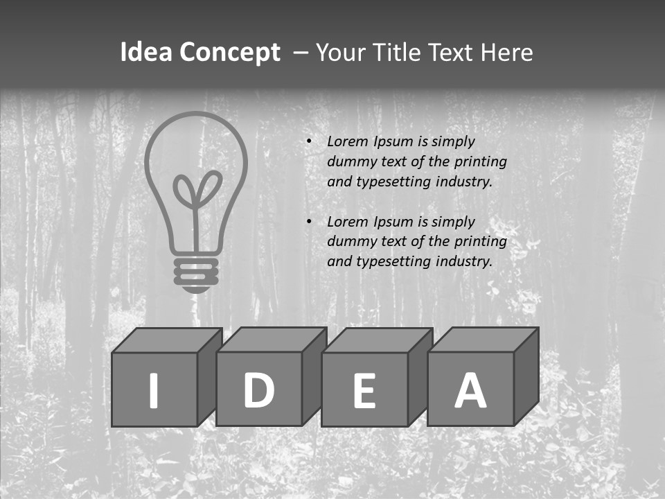 Scenery Grove Sunlit PowerPoint Template