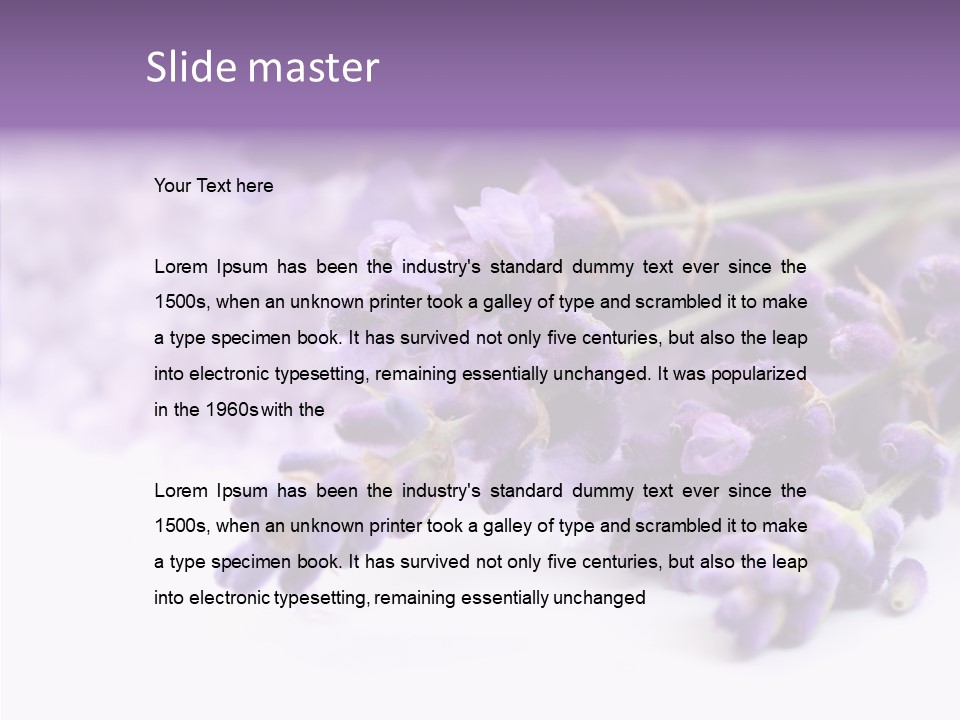 Natural Bunch Lilac PowerPoint Template