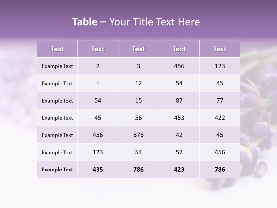 Natural Bunch Lilac PowerPoint Template