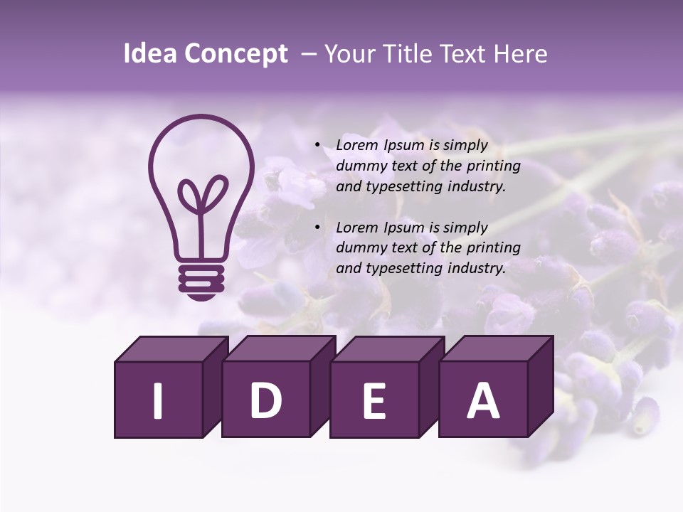 Natural Bunch Lilac PowerPoint Template