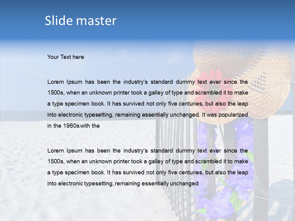 Seashore Gerber Nobody PowerPoint Template