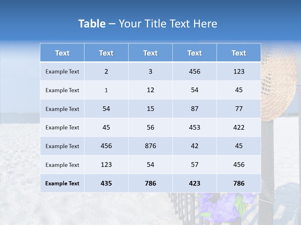 Seashore Gerber Nobody PowerPoint Template