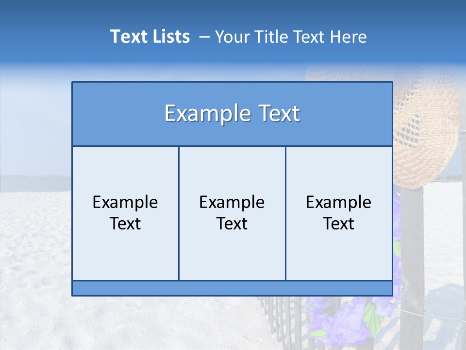 Seashore Gerber Nobody PowerPoint Template