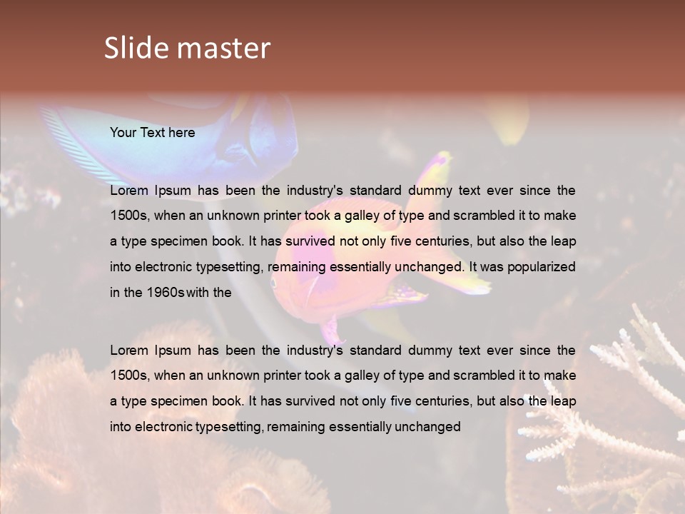 Close Seaweeds Fishes PowerPoint Template