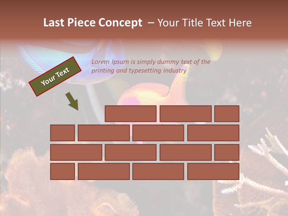 Close Seaweeds Fishes PowerPoint Template