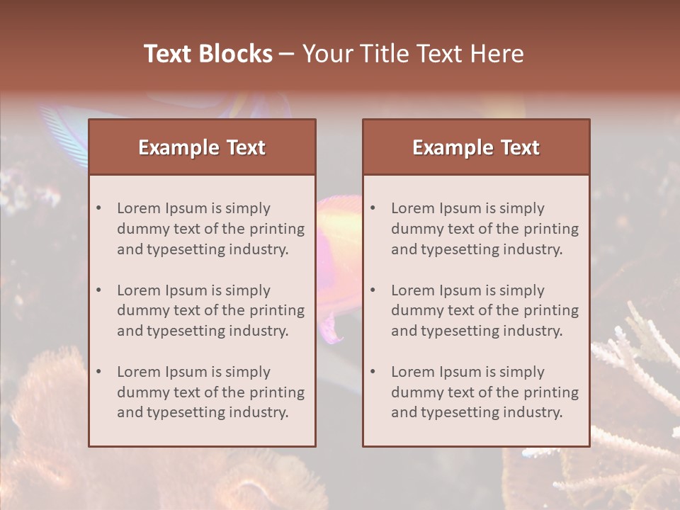 Close Seaweeds Fishes PowerPoint Template