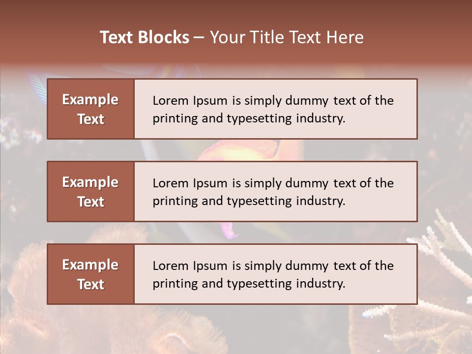 Close Seaweeds Fishes PowerPoint Template