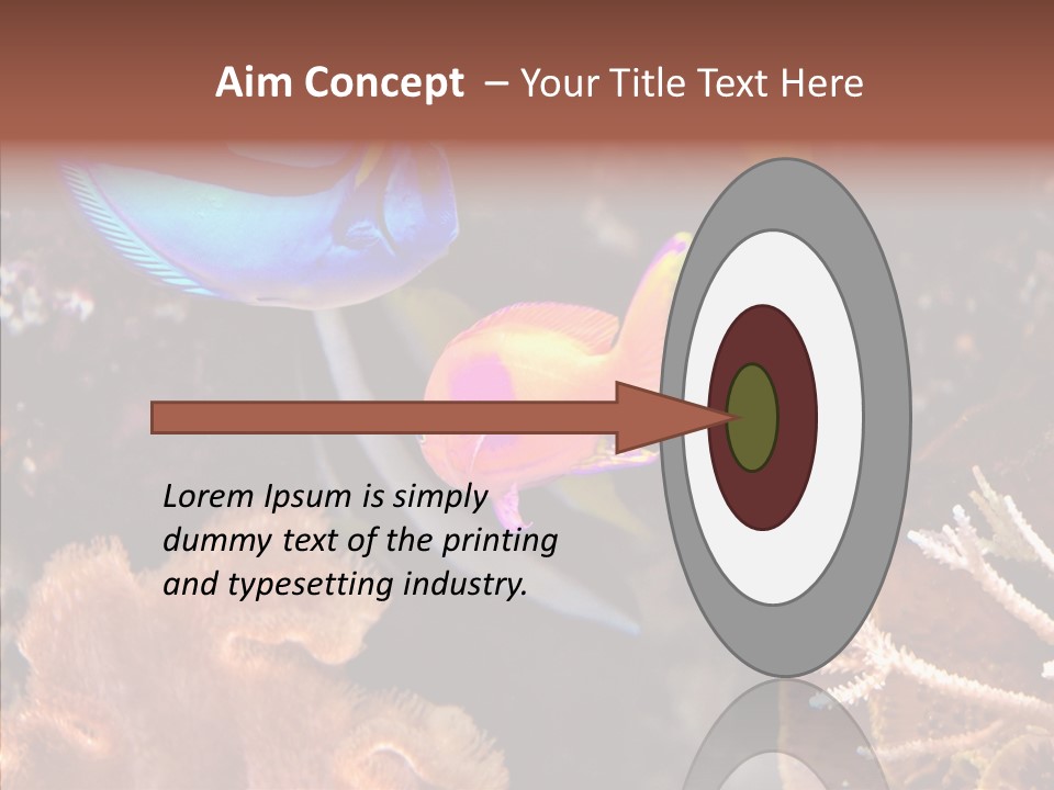 Close Seaweeds Fishes PowerPoint Template