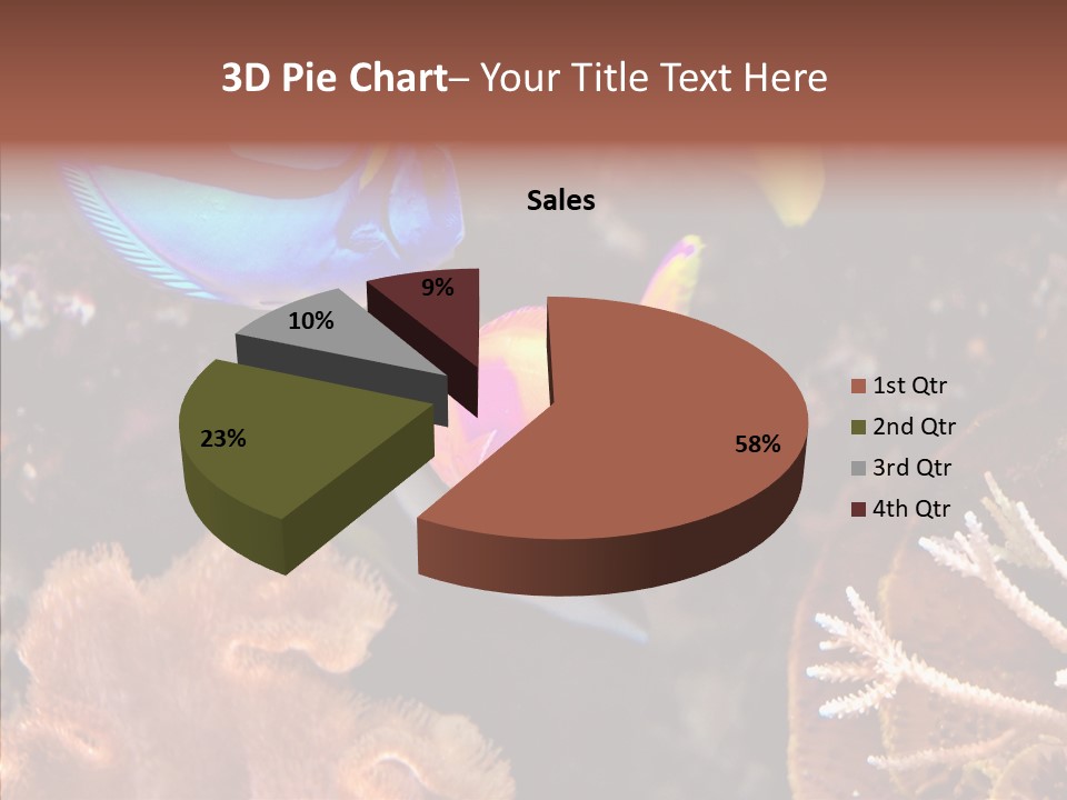 Close Seaweeds Fishes PowerPoint Template