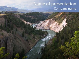 Pine Travel Canyon PowerPoint Template