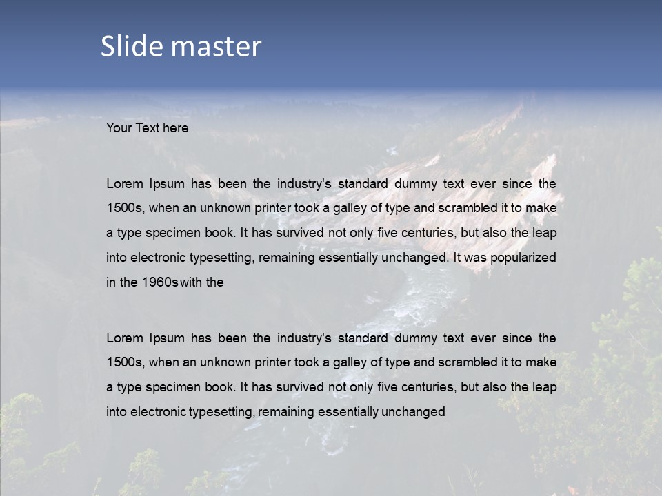 Pine Travel Canyon PowerPoint Template