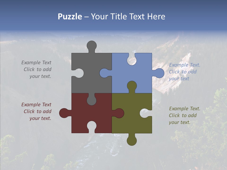 Pine Travel Canyon PowerPoint Template