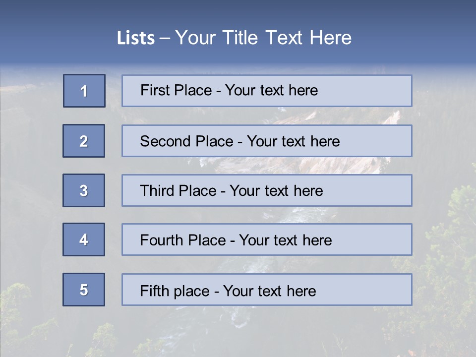 Pine Travel Canyon PowerPoint Template