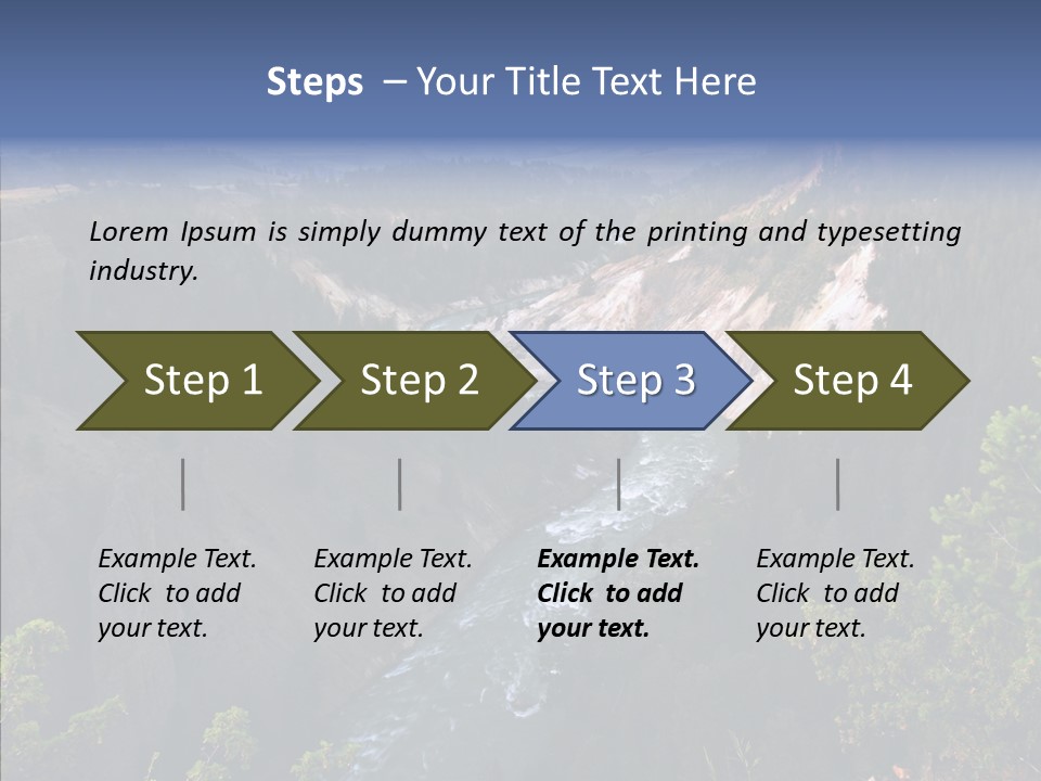 Pine Travel Canyon PowerPoint Template