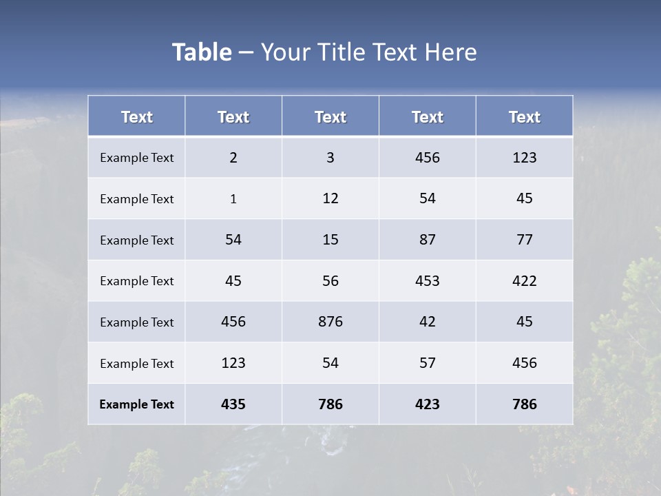 Pine Travel Canyon PowerPoint Template