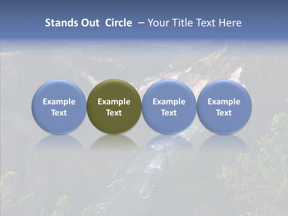 Pine Travel Canyon PowerPoint Template