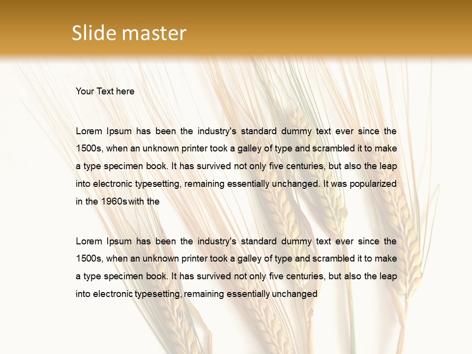 Food Stems White PowerPoint Template