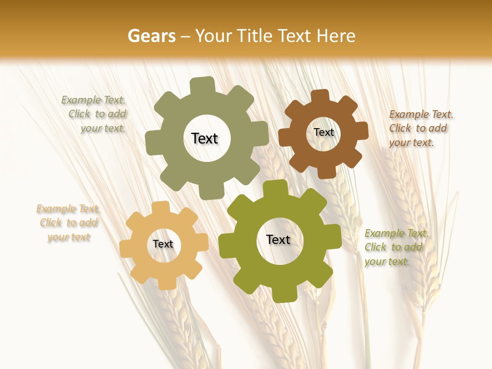 Food Stems White PowerPoint Template