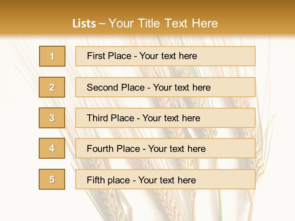 Food Stems White PowerPoint Template