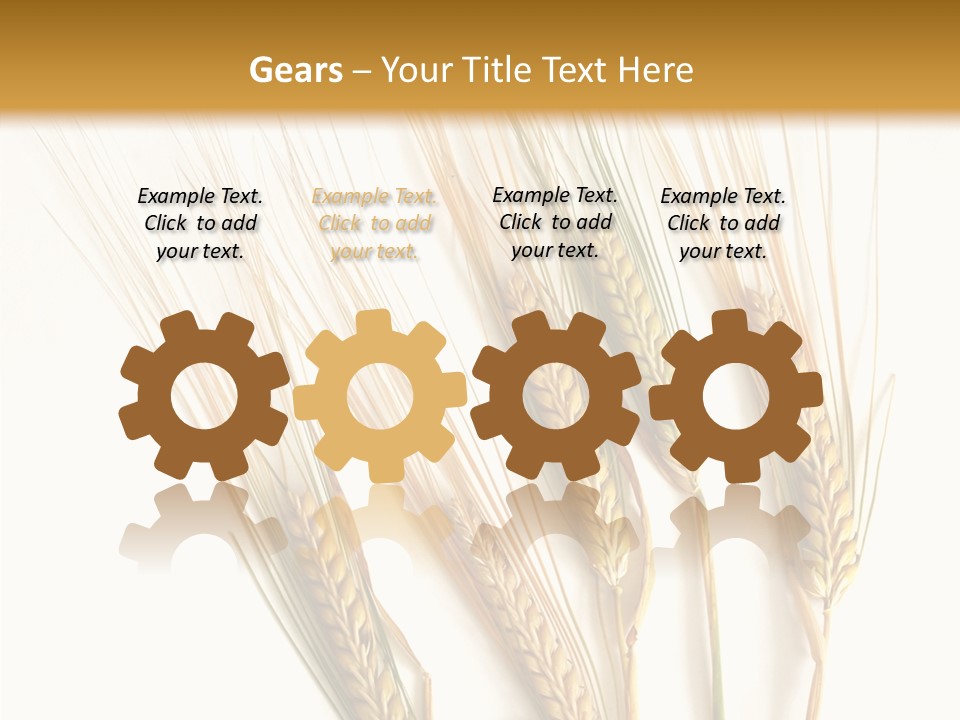 Food Stems White PowerPoint Template