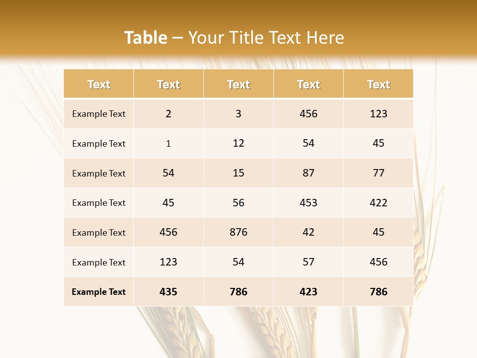 Food Stems White PowerPoint Template