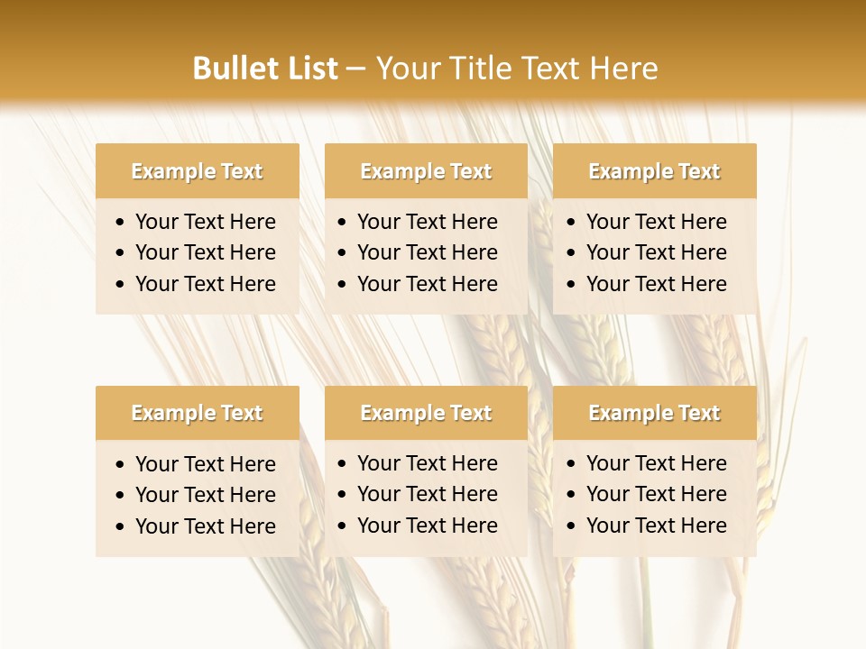 Food Stems White PowerPoint Template