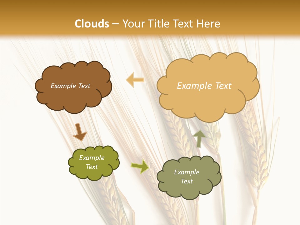 Food Stems White PowerPoint Template