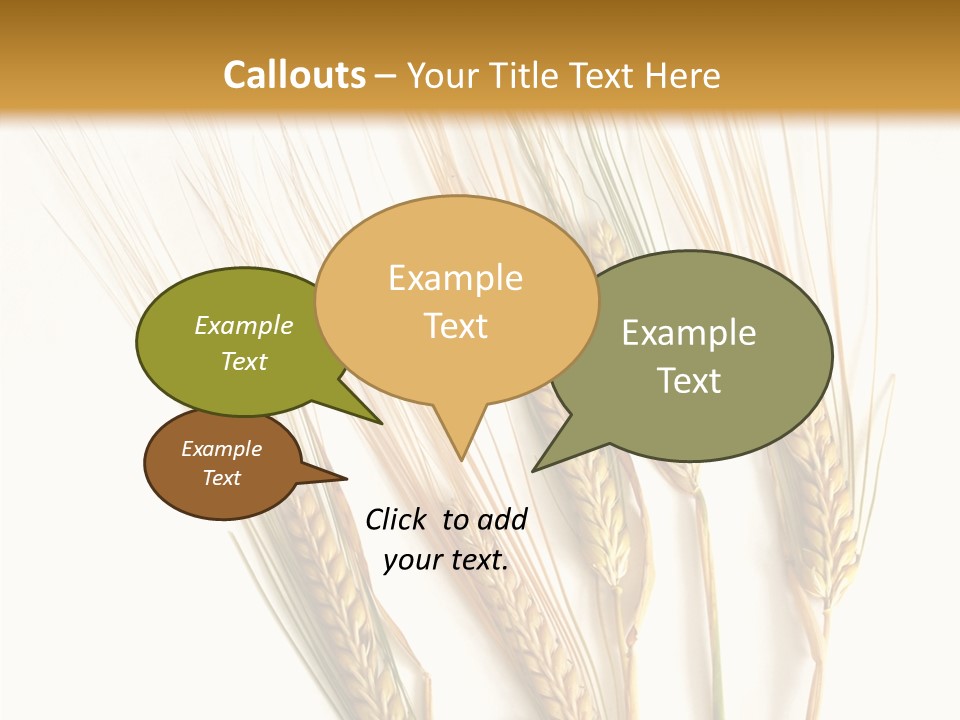 Food Stems White PowerPoint Template