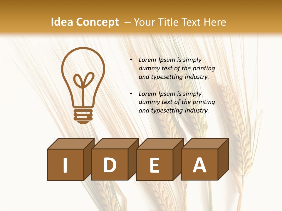 Food Stems White PowerPoint Template