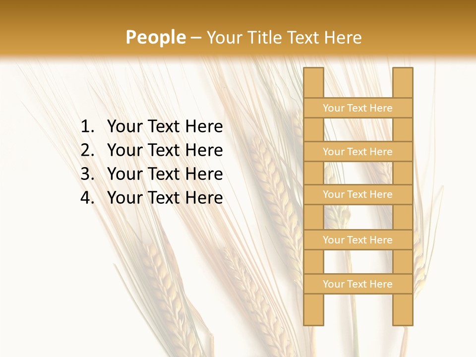 Food Stems White PowerPoint Template