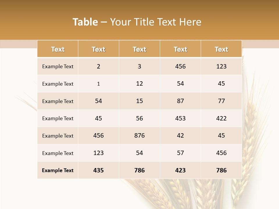 Closeup Dry Agricultural PowerPoint Template