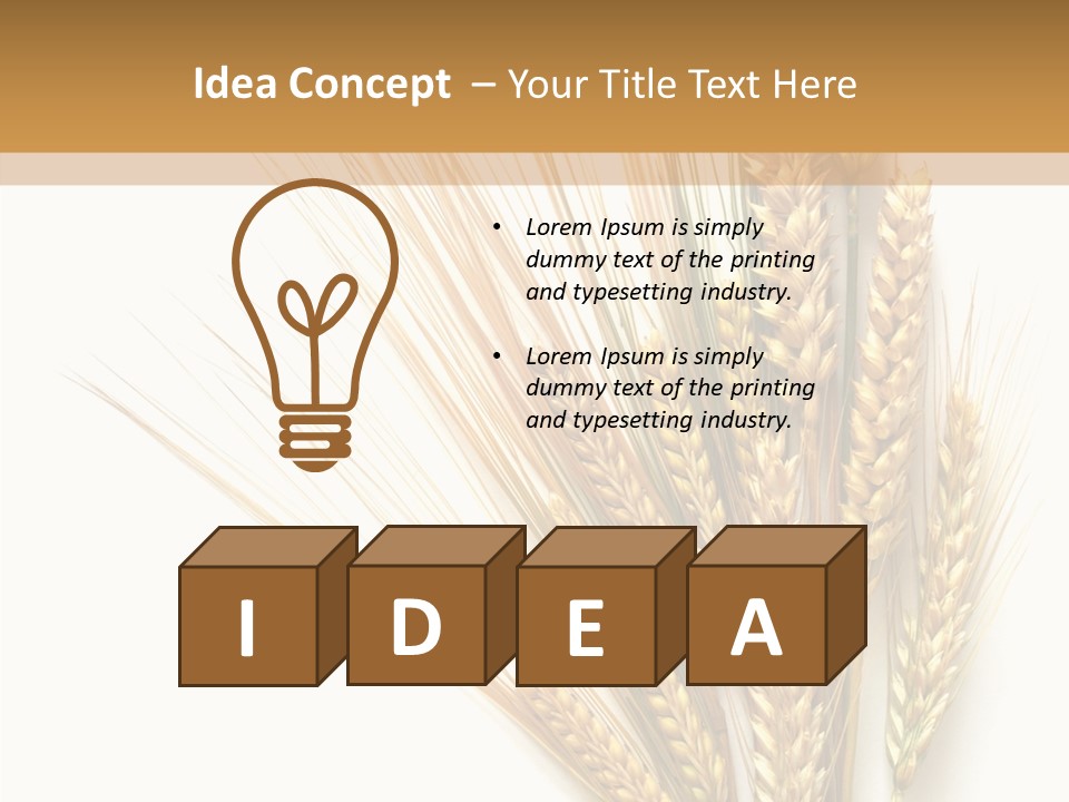 Closeup Dry Agricultural PowerPoint Template