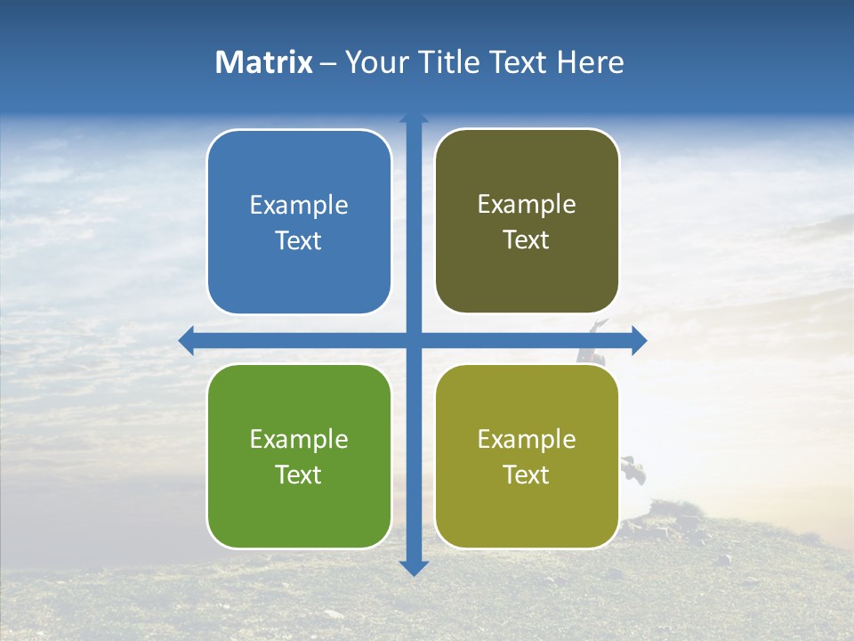 Freedom Woman Sunrise PowerPoint Template