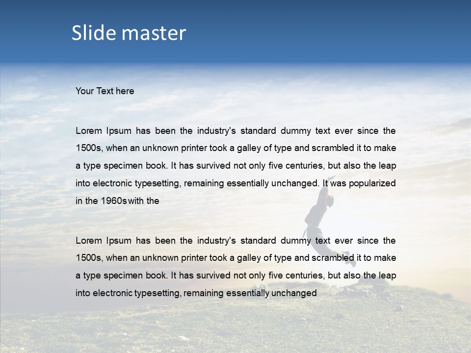 Freedom Woman Sunrise PowerPoint Template