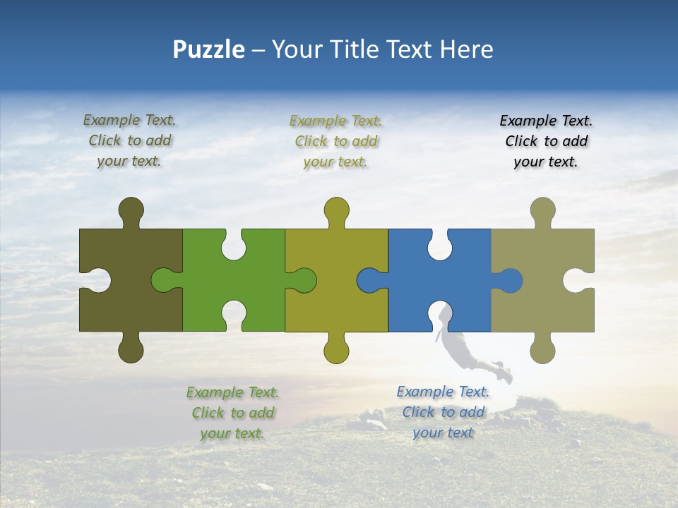 Freedom Woman Sunrise PowerPoint Template