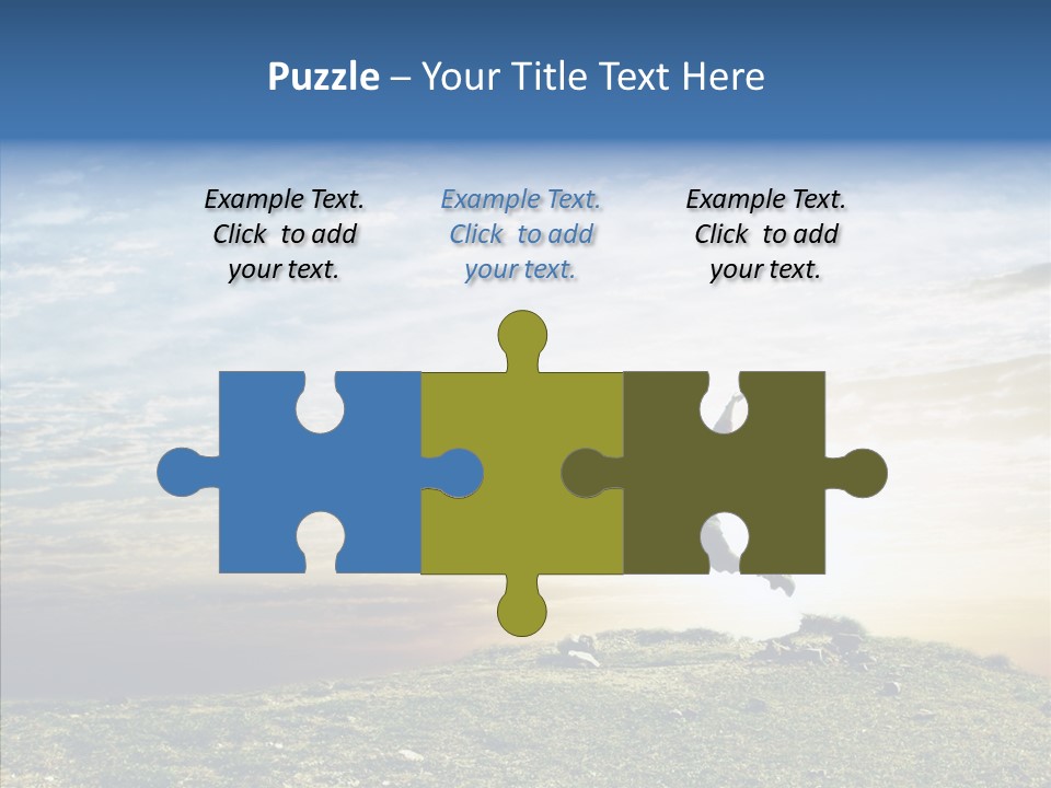 Freedom Woman Sunrise PowerPoint Template