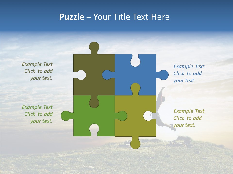 Freedom Woman Sunrise PowerPoint Template