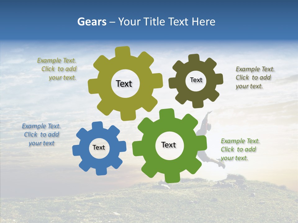 Freedom Woman Sunrise PowerPoint Template