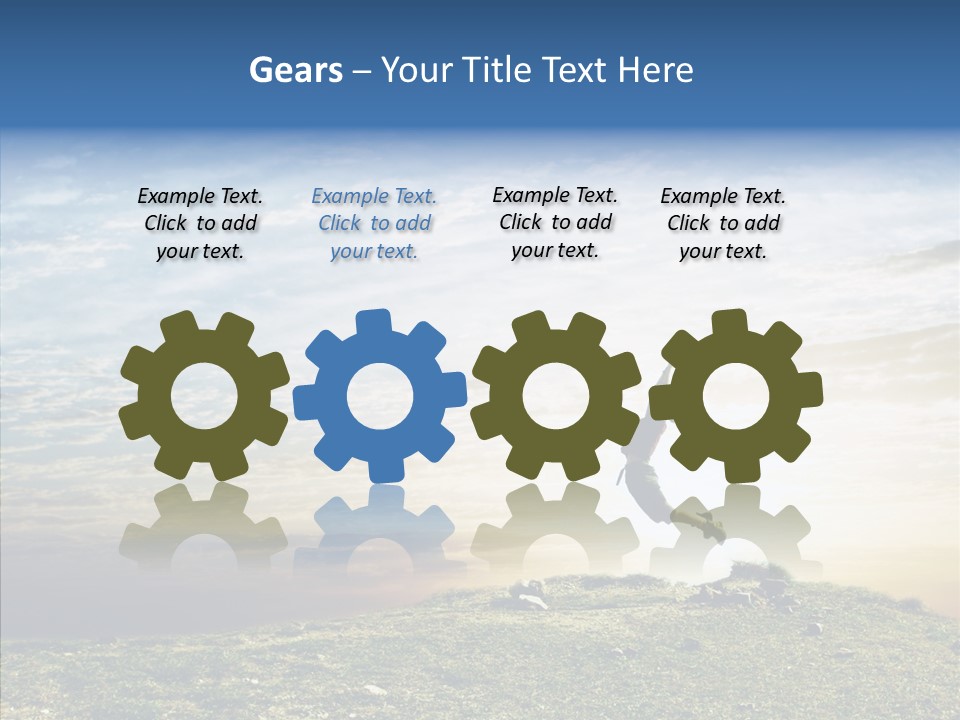 Freedom Woman Sunrise PowerPoint Template