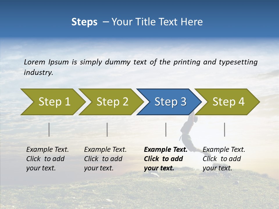Freedom Woman Sunrise PowerPoint Template