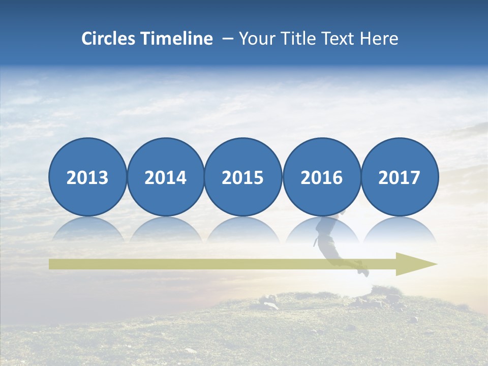 Freedom Woman Sunrise PowerPoint Template