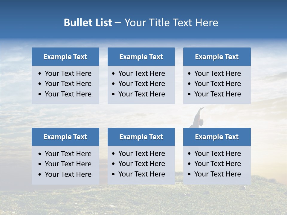 Freedom Woman Sunrise PowerPoint Template