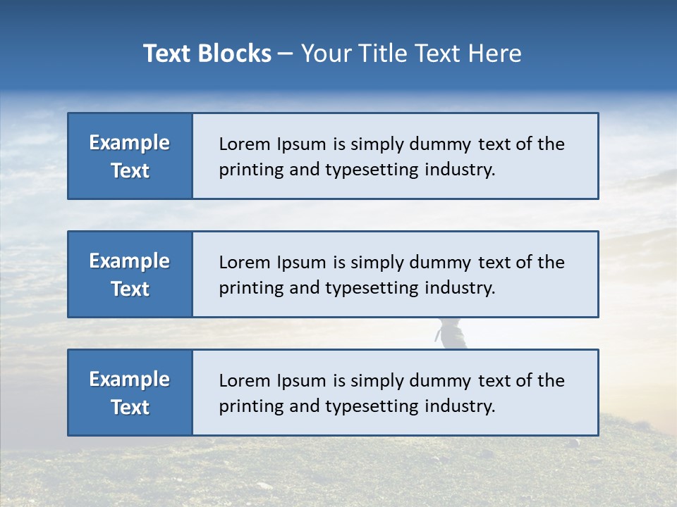 Freedom Woman Sunrise PowerPoint Template