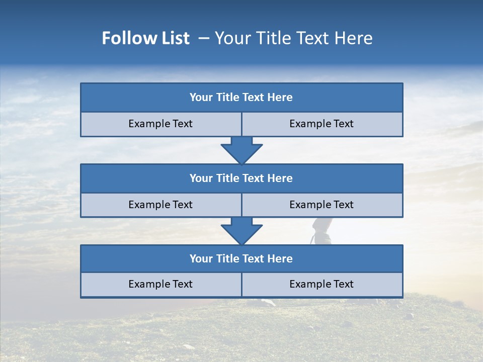 Freedom Woman Sunrise PowerPoint Template