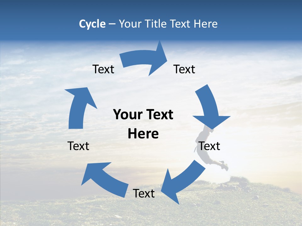 Freedom Woman Sunrise PowerPoint Template