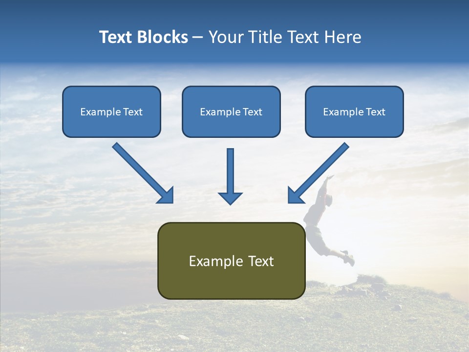 Freedom Woman Sunrise PowerPoint Template